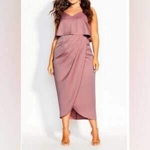 City‎ Chic Baby Frill Dress in Baby Blush plus size 20 new!!!